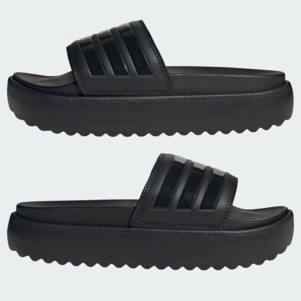 Adidas Women's Black Slide Sandals - Picture 2 of 6